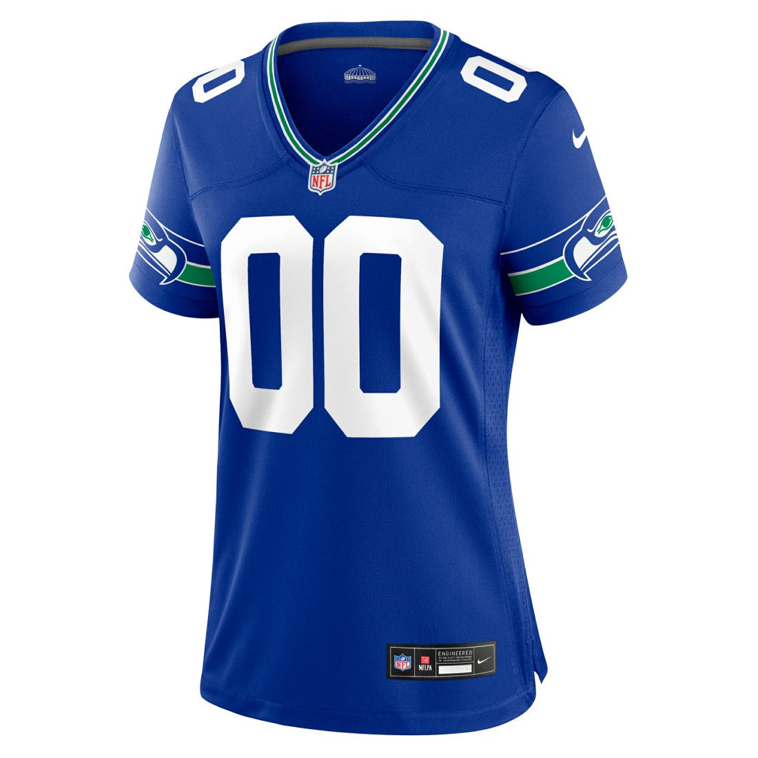 Nike Seattle Seahawks Women's Throwback Custom Jersey Royal