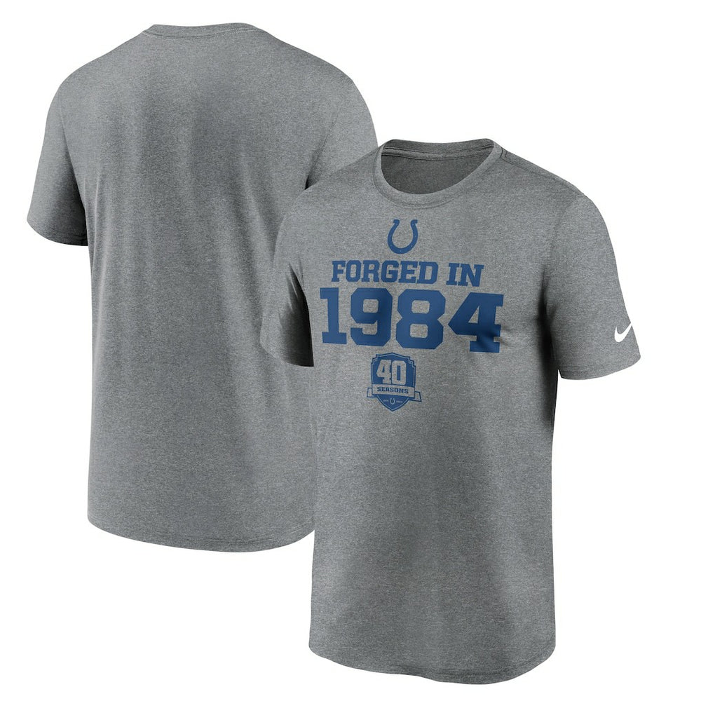 Nike Indianapolis Colts 40th Anniversary Legend Performance T-Shirt Heather Gray