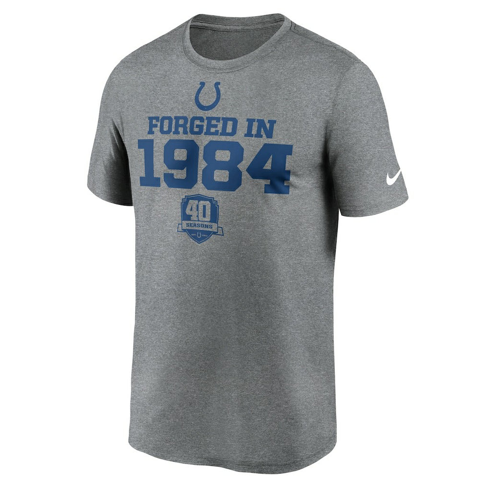 Nike Indianapolis Colts 40th Anniversary Legend Performance T-Shirt Heather Gray