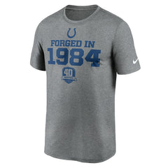 Nike Indianapolis Colts 40th Anniversary Legend Performance T-Shirt Heather Gray