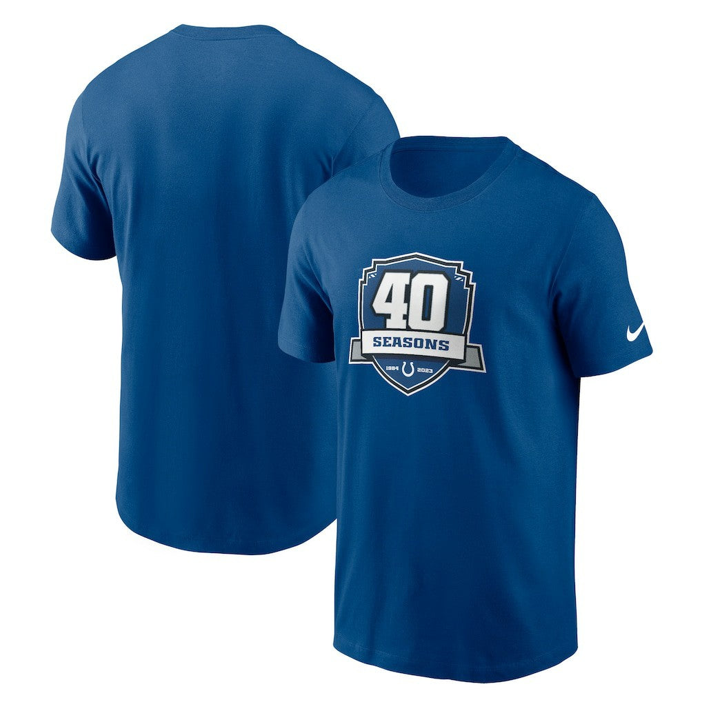 Nike Indianapolis Colts 40th Anniversary Essential T-Shirt Royal