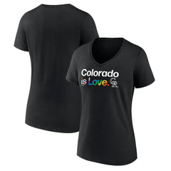 Colorado Rockies Women's City Pride V-Neck T-Shirt - Black - MLB Online