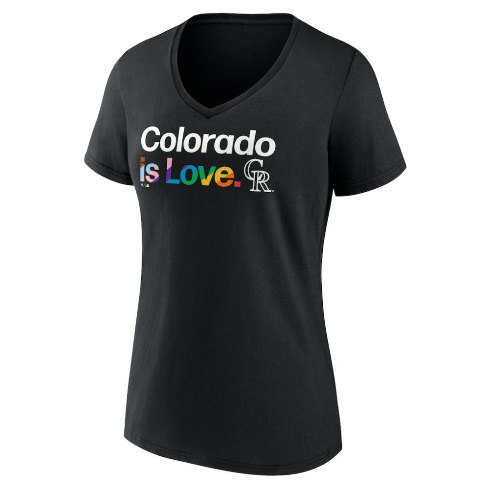 Colorado Rockies Women's City Pride V-Neck T-Shirt - Black - MLB Online