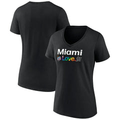 Miami Marlins Women's City Pride V-Neck T-Shirt - Black - MLB Online