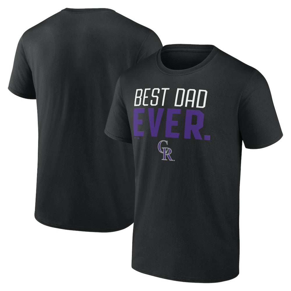 Colorado Rockies Best Dad Ever T-Shirt - Black - MLB Discount
