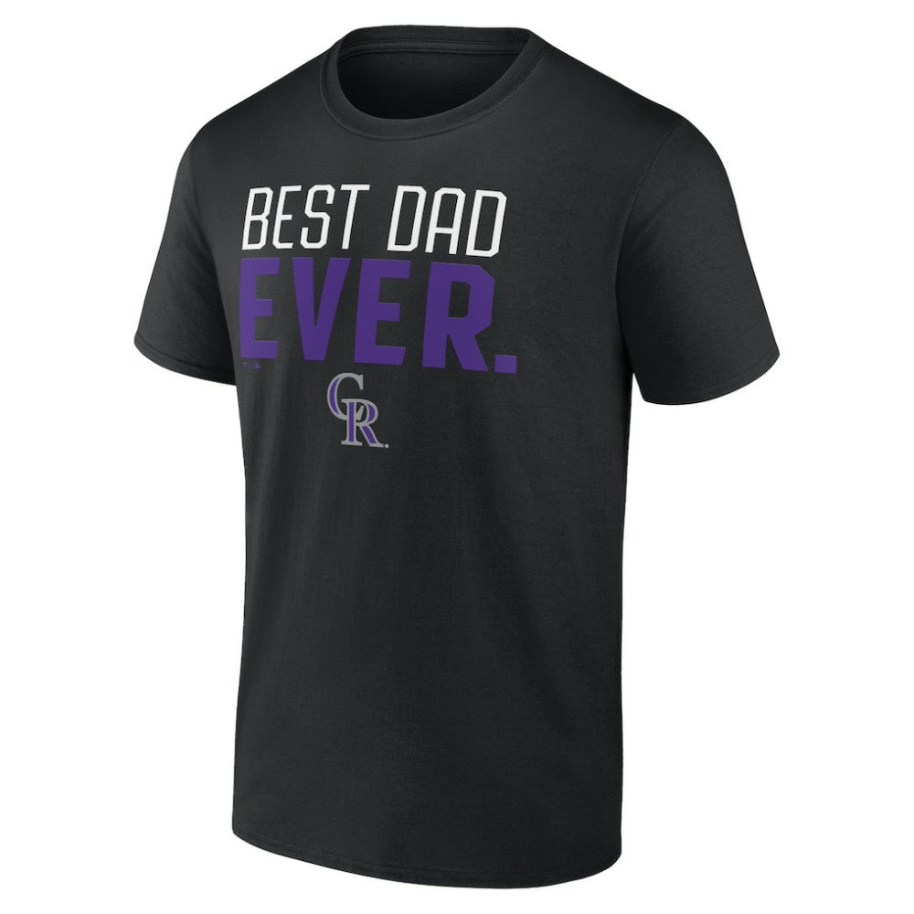 Colorado Rockies Best Dad Ever T-Shirt - Black - MLB Discount