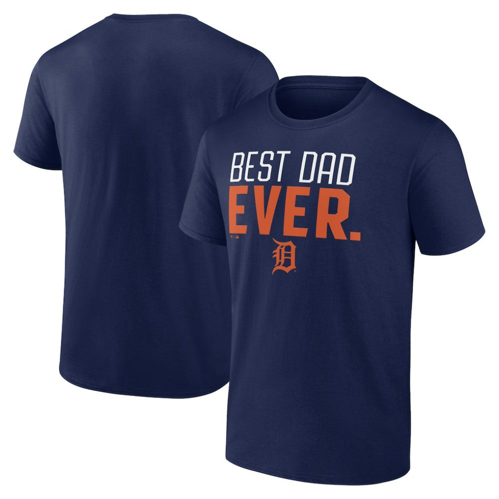 Detroit Tigers Best Dad Ever T-Shirt - Navy - MLB Discount