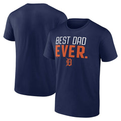 Detroit Tigers Best Dad Ever T-Shirt - Navy - MLB Discount