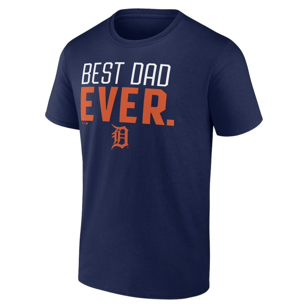 Detroit Tigers Best Dad Ever T-Shirt - Navy - MLB Discount