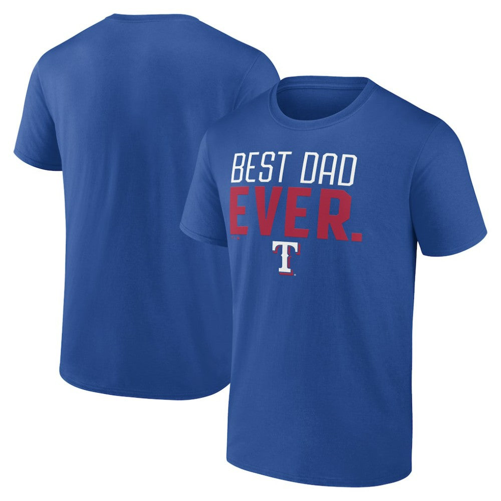 Texas Rangers Best Dad Ever T-Shirt - Royal - MLB Discount