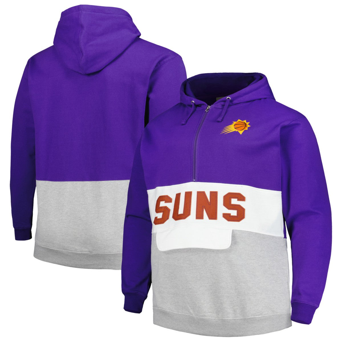 Phoenix Suns Big & Tall Anorak Half-Zip Hoodie Purple | Fanatics US
