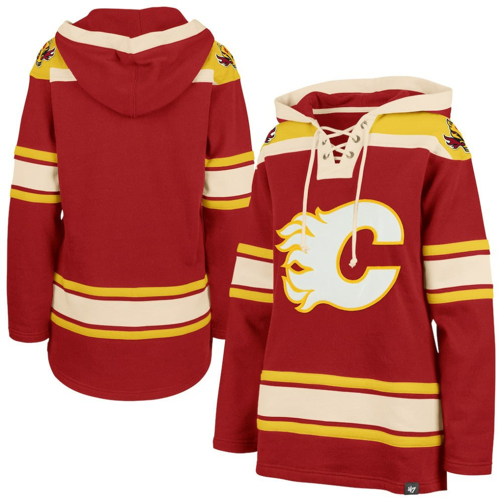 Calgary Flames '47 Women's Superior Lacer Pullover Hoodie - Red - NHL 5351049