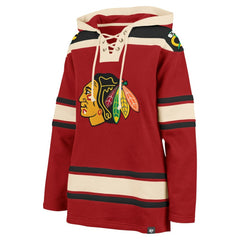 Chicago Blackhawks '47 Women's Superior Lacer Pullover Hoodie - Red - NHL 5351050