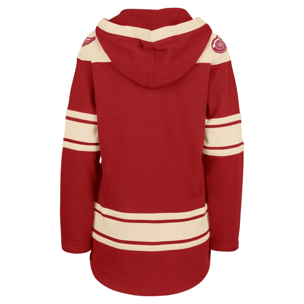 Detroit Red Wings '47 Women's Superior Lacer Pullover Hoodie - Red - NHL 5351051