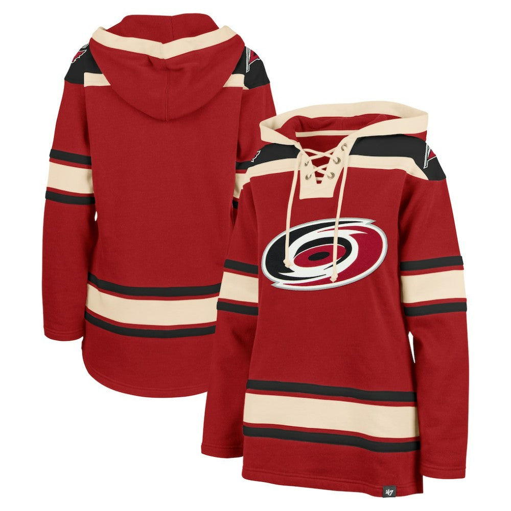 Carolina Hurricanes '47 Women's Superior Lacer Pullover Hoodie - Red - NHL 5351053