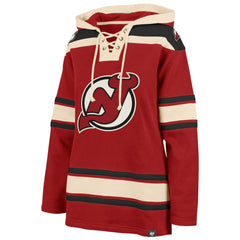 New Jersey Devils '47 Women's Superior Lacer Pullover Hoodie - Red - NHL 5351057