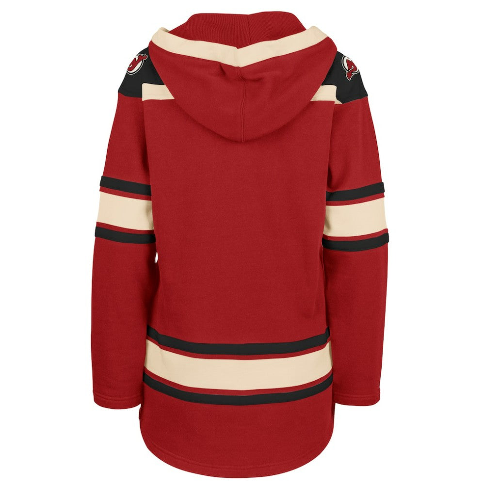 New Jersey Devils '47 Women's Superior Lacer Pullover Hoodie - Red - NHL 5351057
