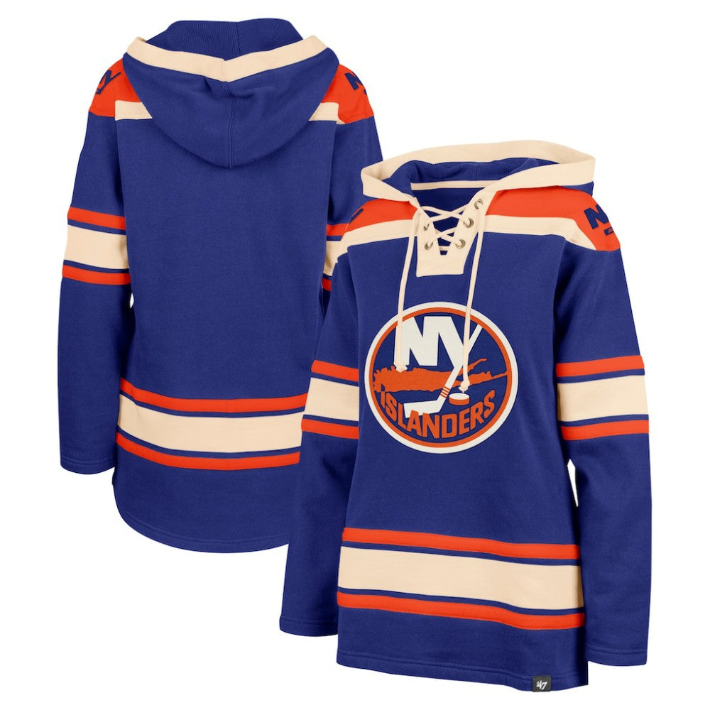 New York Islanders '47 Women's Superior Lacer Pullover Hoodie - Royal - NHL 5351058