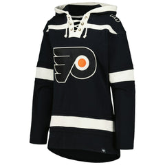 Philadelphia Flyers '47 Women's Superior Lacer Pullover Hoodie - Black - NHL 5351060