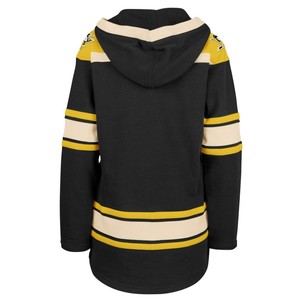 Pittsburgh Penguins '47 Women's Superior Lacer Pullover Hoodie - Black - NHL 5351061