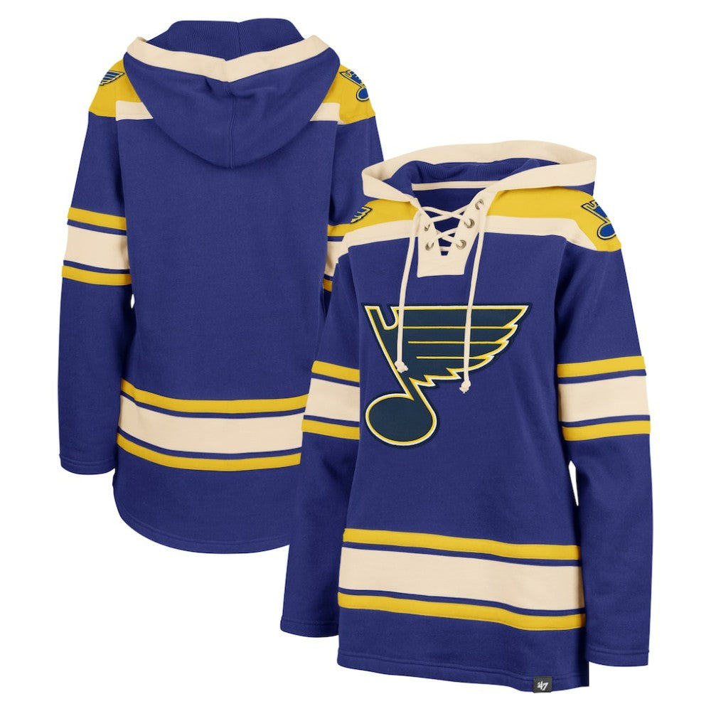 St. Louis Blues '47 Women's Superior Lacer Pullover Hoodie - Blue - NHL 5351063