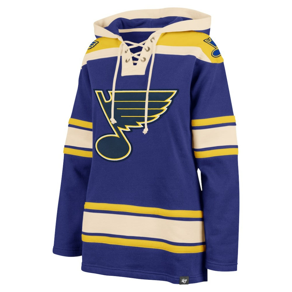 St. Louis Blues '47 Women's Superior Lacer Pullover Hoodie - Blue - NHL 5351063