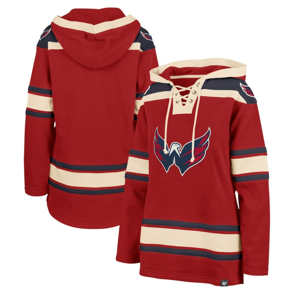 Washington Capitals '47 Women's Superior Lacer Pullover Hoodie - Red - NHL 5351066