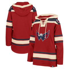 Washington Capitals '47 Women's Superior Lacer Pullover Hoodie - Red - NHL 5351066