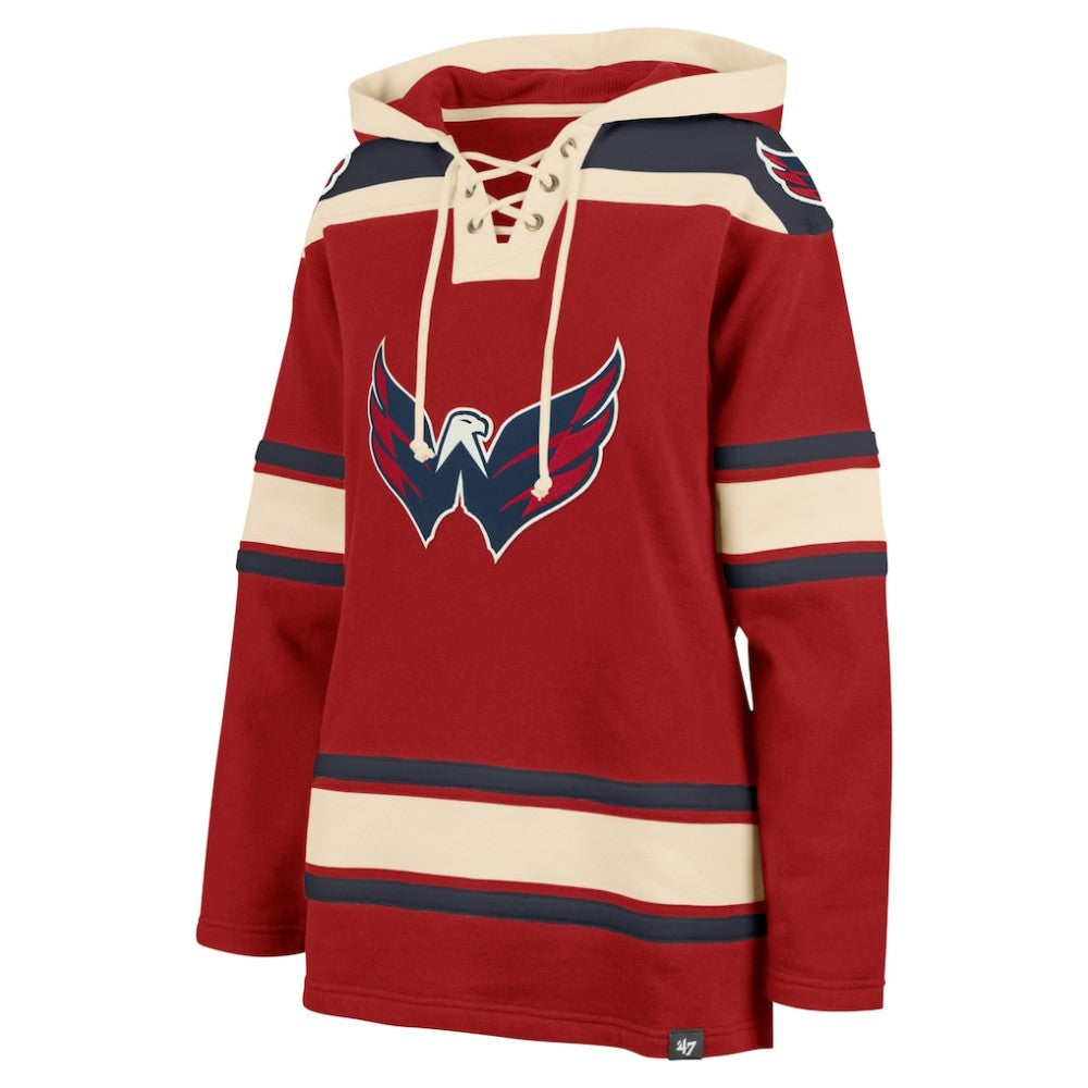 Washington Capitals '47 Women's Superior Lacer Pullover Hoodie - Red - NHL 5351066