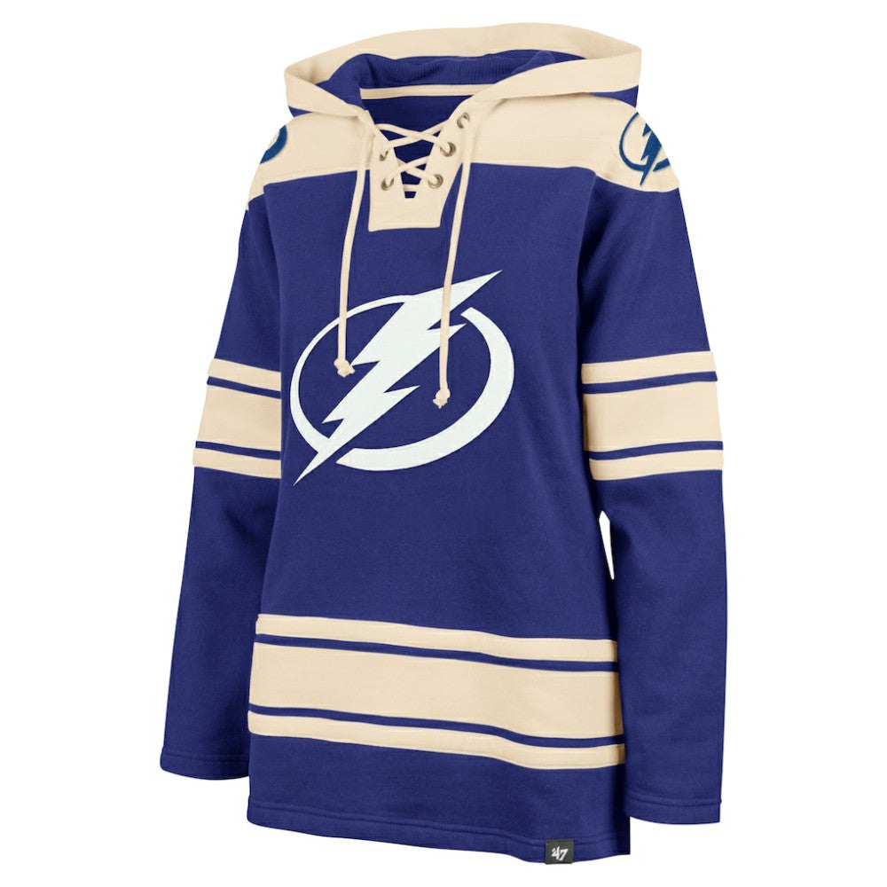 Tampa Bay Lightning '47 Women's Superior Lacer Pullover Hoodie - Blue - NHL 5351069