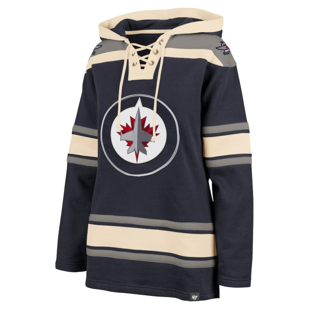 Winnipeg Jets '47 Women's Superior Lacer Pullover Hoodie - Navy - NHL 5351078