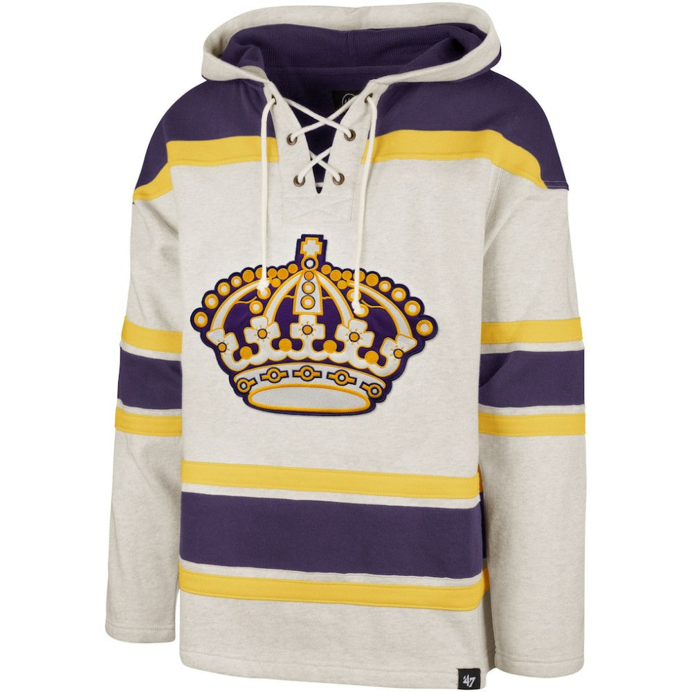 Los Angeles Kings '47 Rockaway Lacer Pullover Hoodie - Oatmeal - NHL 5351243