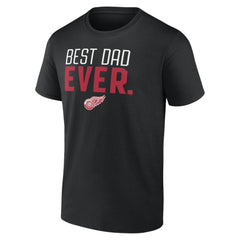 Detroit Red Wings Best Dad Ever T-Shirt - Black - NHL 5351381