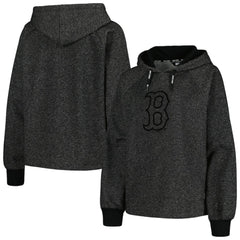 Boston Red Sox DKNY Sport Women's Debbie Dolman Raglan Pullover Hoodie - Black - MLB Sale