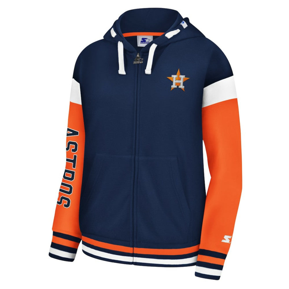 Houston Astros Starter Women's Homestretch Full-Zip Hoodie - Navy - MLB Online