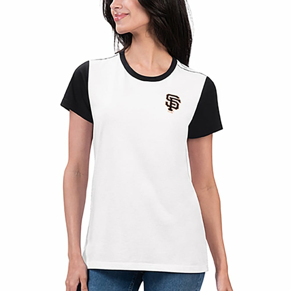 San Francisco Giants G-III 4Her by Carl Banks Women's Illustration Ringer T-Shirt - White - MLB Discount