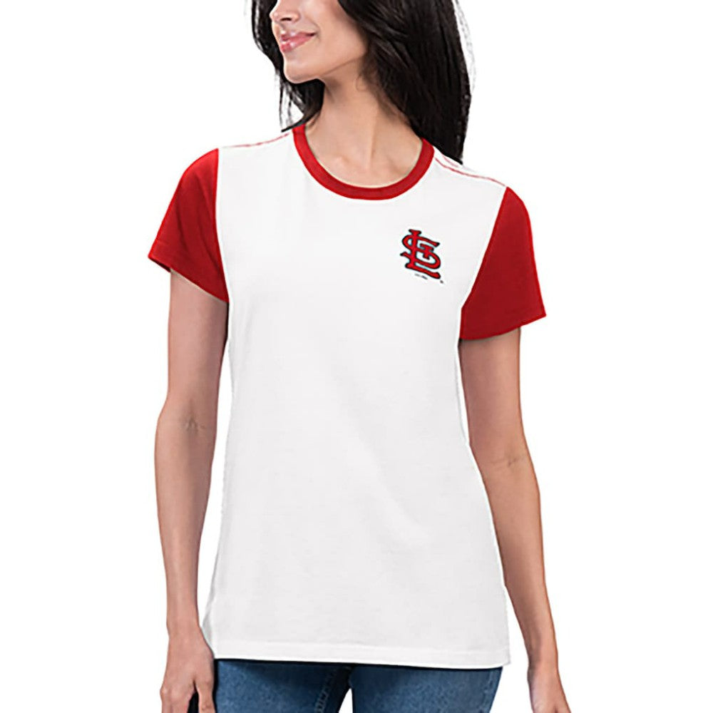St. Louis Cardinals G-III 4Her by Carl Banks Women's Illustration Ringer T-Shirt - White - MLB Lifestyle