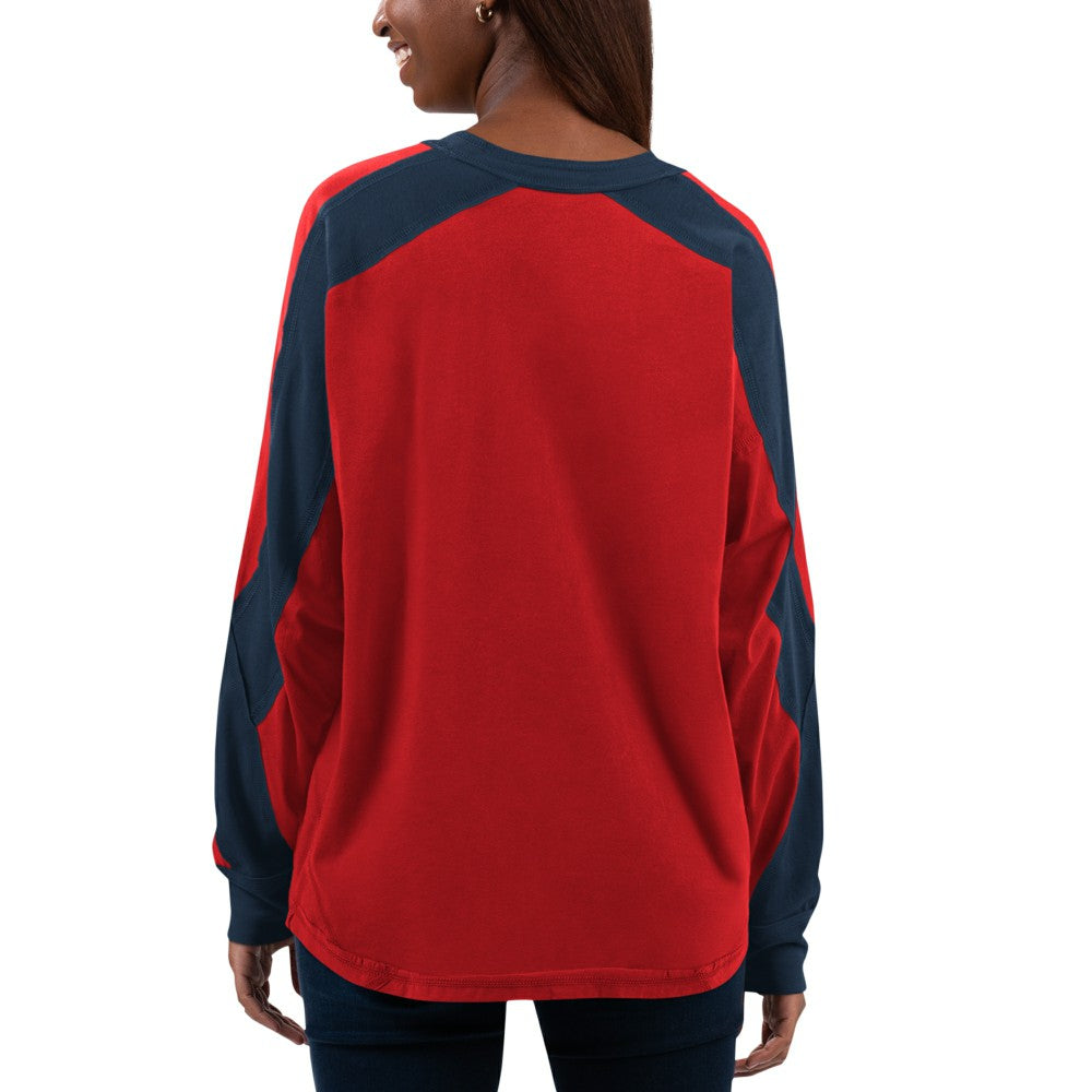 St. Louis Cardinals G-III 4Her by Carl Banks Women's Smash Raglan Long Sleeve T-Shirt - Red/Navy - MLB Lifestyle