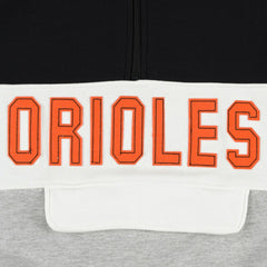 Baltimore Orioles Big & Tall Hoodie Half-Zip Sweatshirt - Black/Heather Gray - MLB Lifestyle