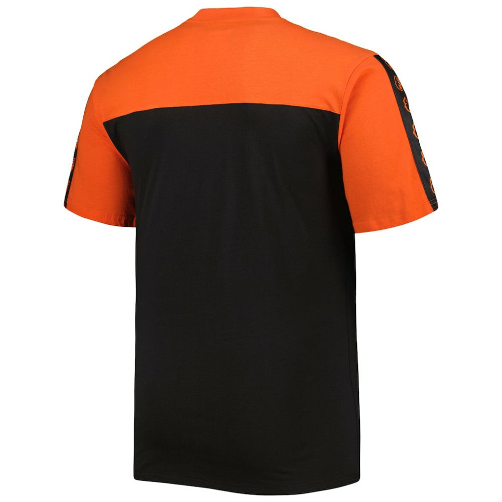 Baltimore Orioles Big & Tall Yoke Knit T-Shirt - Orange/Black - MLB Discount