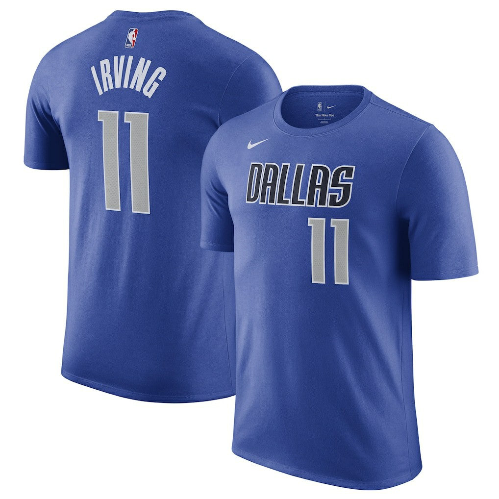 Kyrie Irving Dallas Mavericks Icon Name & Number T-Shirt for sale Blue | Nike Near Me