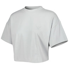 Chicago Bulls Lusso Women's Nola Faded Tonal Cropped T-Shirt Gray