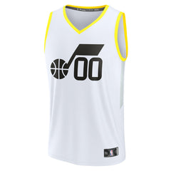Utah Jazz Youth Fast Break Replica Custom Jersey Association Edition White | Fanatics Near Me