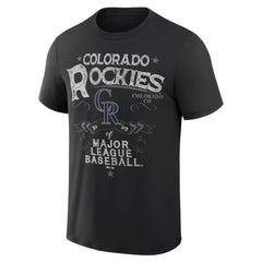 Colorado Rockies Darius Rucker Collection by Fanatics Beach Splatter T-Shirt - Black - Fanatics Discount