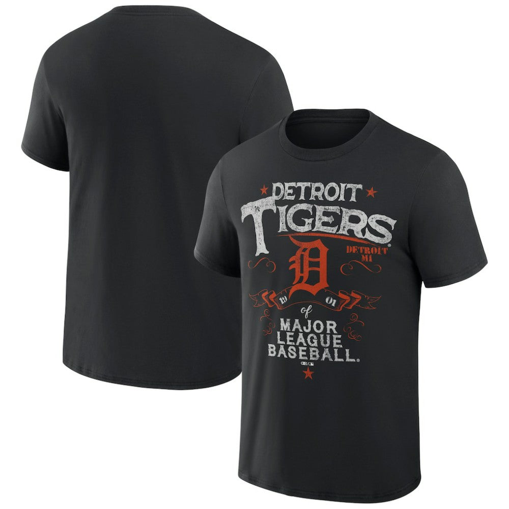 Detroit Tigers Darius Rucker Collection by Fanatics Beach Splatter T-Shirt - Black - Fanatics Discount