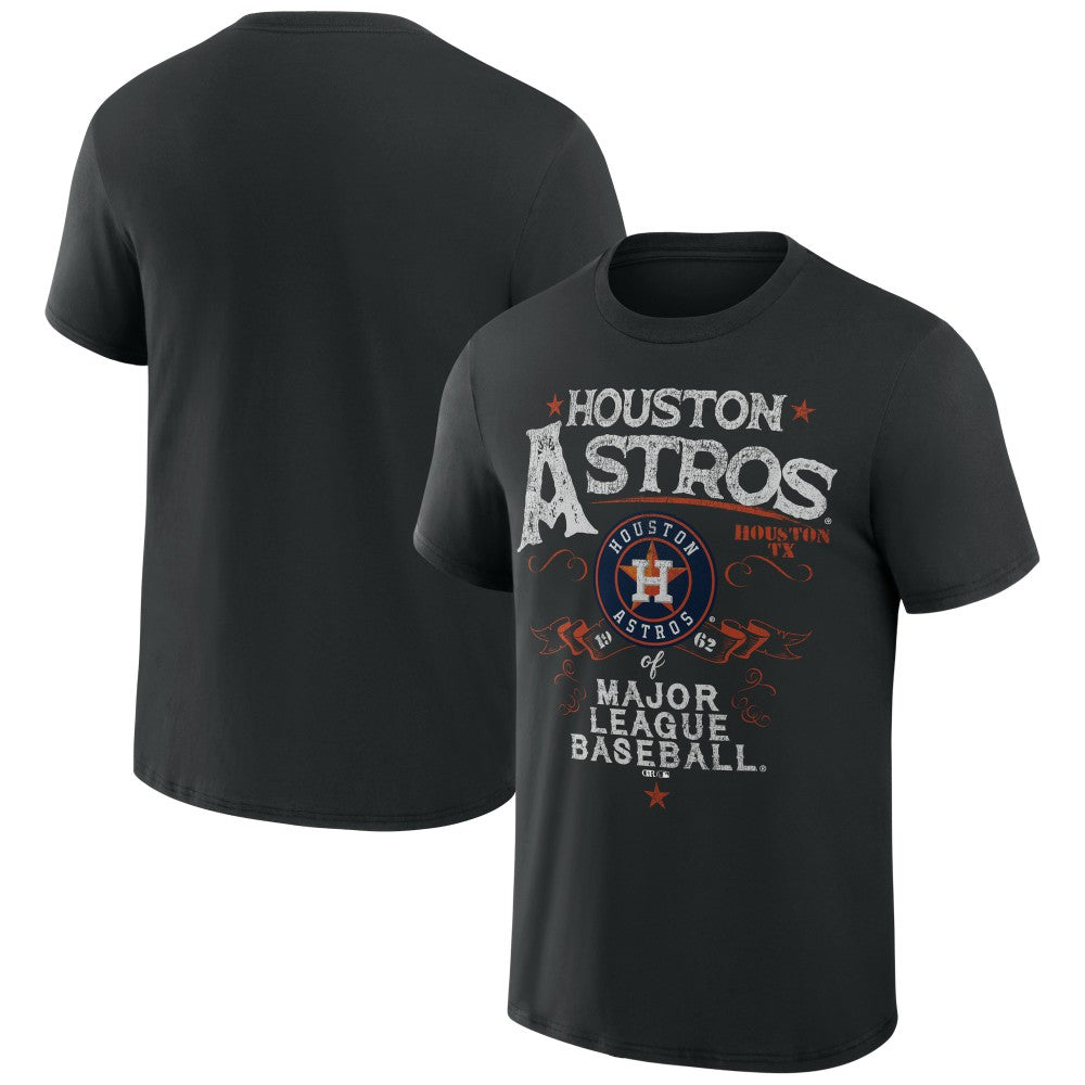 Houston Astros Darius Rucker Collection by Fanatics Beach Splatter T-Shirt - Black - Fanatics Discount