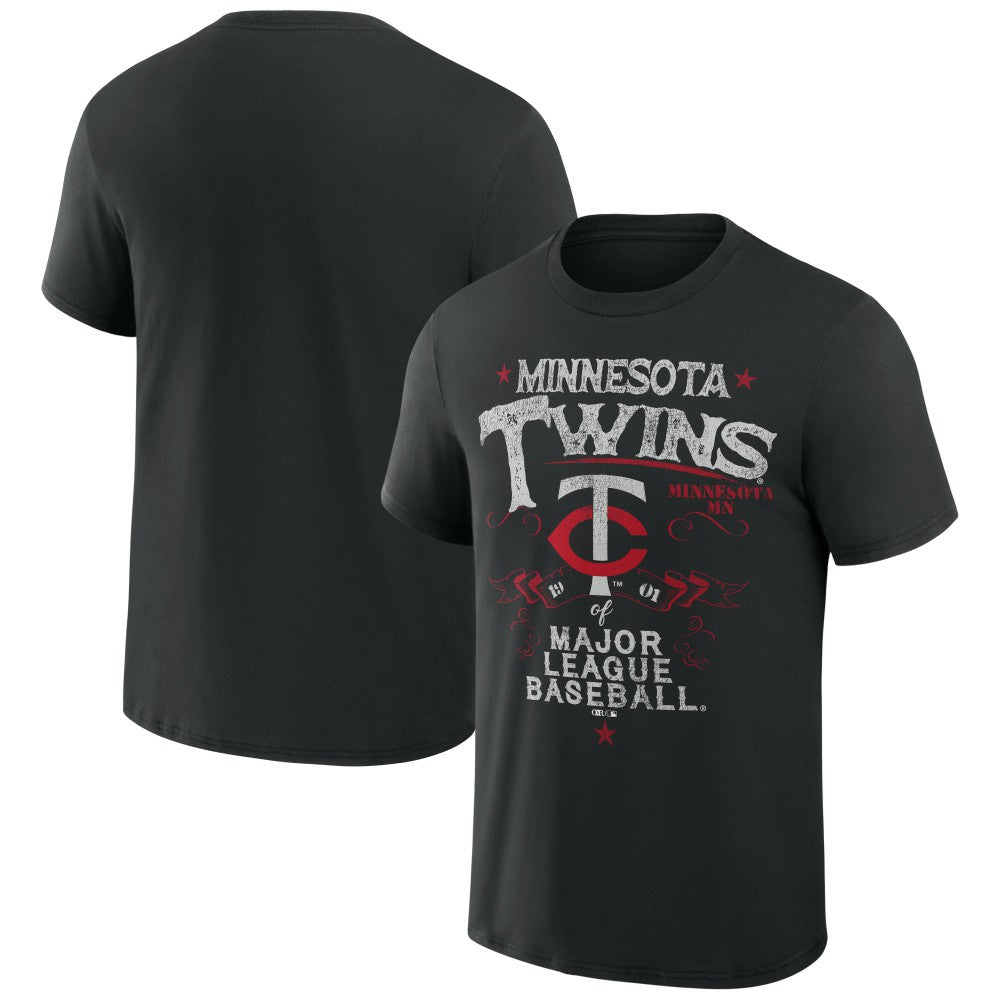 Minnesota Twins Darius Rucker Collection by Fanatics Beach Splatter T-Shirt - Black - Fanatics Discount