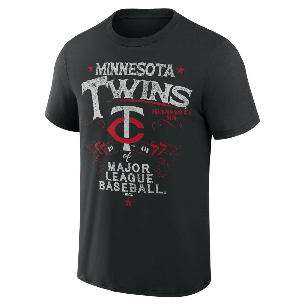 Minnesota Twins Darius Rucker Collection by Fanatics Beach Splatter T-Shirt - Black - Fanatics Discount