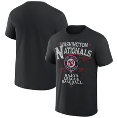 Washington Nationals Darius Rucker Collection by Fanatics Beach Splatter T-Shirt - Black - Fanatics Discount