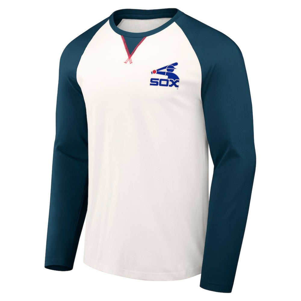 Chicago White Sox Darius Rucker Collection by Fanatics Team Color Raglan T-Shirt - White/Navy - Fanatics Sale